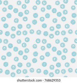 Vector seamless blue bacteria creative pattern or texture