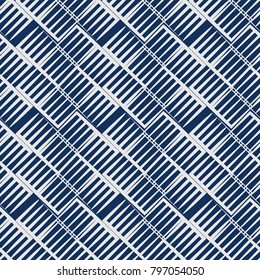 Vector seamless blue color irregular grid hatching with triangles.Modern stylish texture