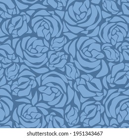 Patrón floral azul sin fisuras vectorial.