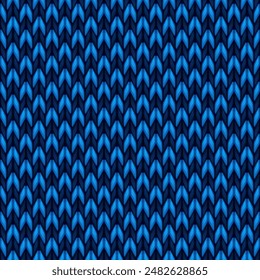 vector  Seamless Blue Knitted Fabric Texture Background