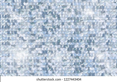 Vector seamless blue marmaid texture animal skin. Fashion trendy design stripes and dots