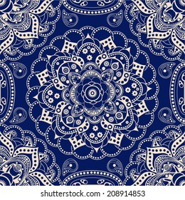 Vector seamless blue pattern