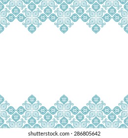 Vector seamless blue pattern. Isolated on white