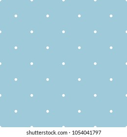 Vector seamless blue pattern with polka dots