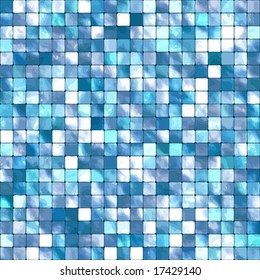 Vector Seamless Blue Tiles Background, See Also Jpeg In My Portfolio