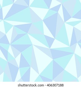Vector seamless blue triangles brilliant pattern