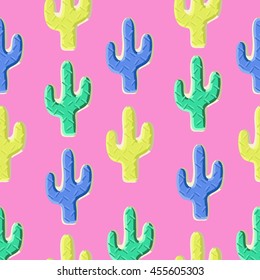 Vector seamless blue yellow green pattern