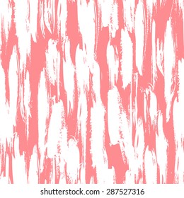 Vector seamless bold pattern with thick brushstrokes and thin stripes hand painted in bright coral red color. Dynamic striped print texture for spring summer modern fashion and women's sportswear