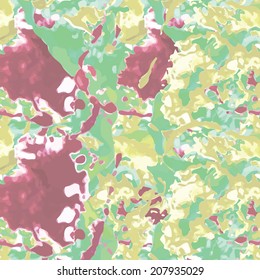 Vector seamless bold pattern with wide brushstrokes and stripes in bright variety of colors
