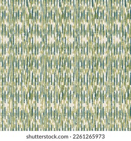 Vector seamless bold pattern with wide brushstrokes and thin stripes hand painted in bright colors on green background.