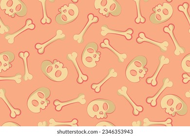 vector seamless bone background illustration