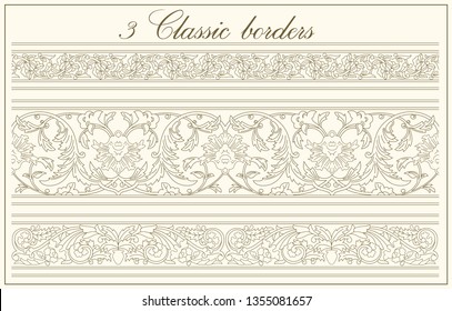  Vector seamless border in Eastern style. A great choice for your card design, frame or anything. Several types of ornament in one file. 