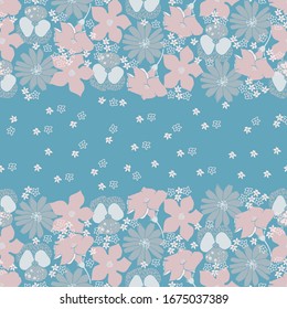 Borde transparente con flores. Perfecto para papelería, invitaciones de boda y tarjetas.
