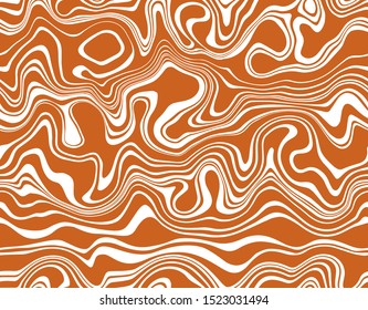 Vector Seamless Border with Flowing Salted Caramel. Abstract Sweet Texture. Creative Food Background for Packaging Design and Advertisement. Pattern texture repeating seamless orange. 