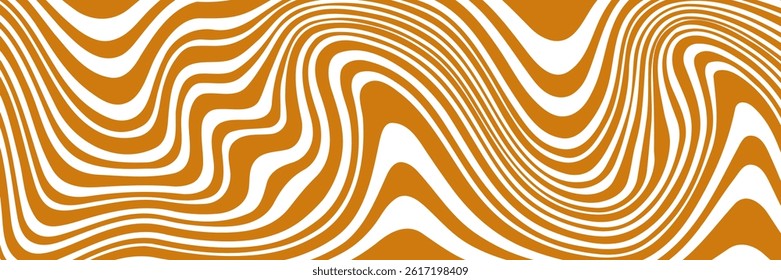 Vector Seamless Border with Flowing Salted Caramel. Abstract Sweet Texture. Creative Food Background for Packaging Design and Advertisement. eps 10