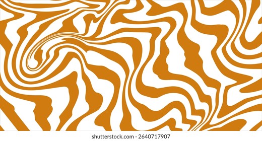 Vector Seamless Border with Flowing Salted Caramel. Abstract Sweet Texture. 