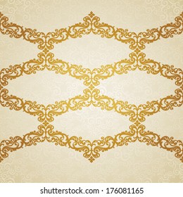 Vector seamless border in Victorian style. Element for design. Ornament endless pattern. It can be used for decorating of wedding invitations, greeting cards, decoration for bags and clothes.