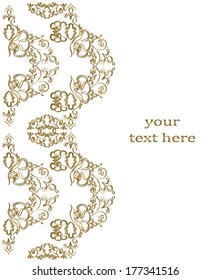 Vector seamless border in Victorian style. Element for design.