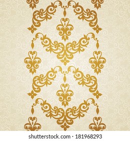 Vector seamless border in Victorian style. Element for design.Place for text. Ornamental pattern. It can be used for decorating of wedding invitations, greeting cards, decoration for bags and clothes.