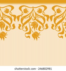 Vector seamless border in Victorian style