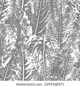 Vector seamless botanical pattern, imprinted leaves. Beautiful design for textile, wallpaper, wrapping paper.