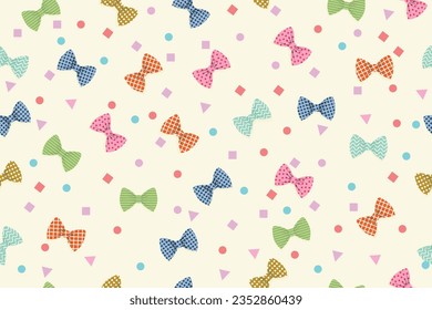 vector seamless bow tie background