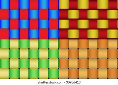 Vector seamless braided ribbon pattern