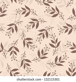 Vector seamless branch pattern