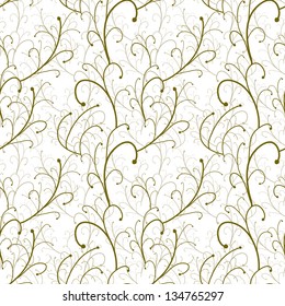 Vector seamless branch pattern