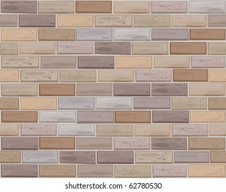 Vector seamless brick wall made of white bricks.