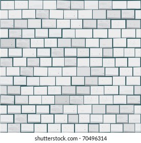 Vector seamless brick wall made of white bricks.