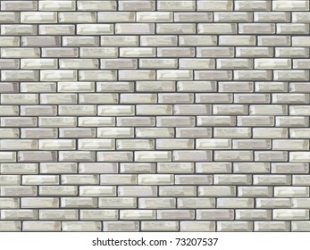 Vector seamless brick wall made of white bricks.