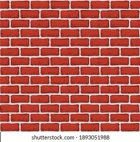 Vektornahtlose Ziegelwand. Realistische Farbsteinstruktur. Dekoratives Muster für den Loft-Stil. Vorlagendesign der Lehmziegel-Wandstruktur