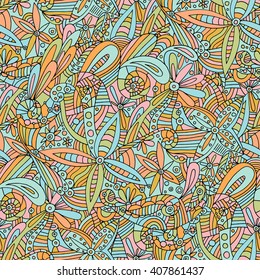 Vector seamless bright ethnic endless pattern, wedding floral ethnical ornament, fashion fabric bridal pattern