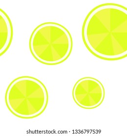 vector seamless bright lemon slices