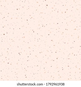 Vector seamless brown terrazzo flooring trendy pattern. Luxury stone abstract colorful texture on pink background 