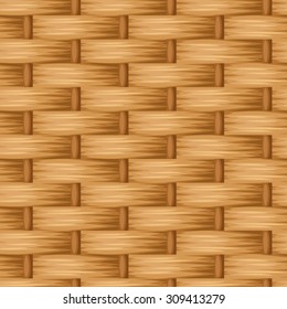 Vector seamless brown wicker texture. 