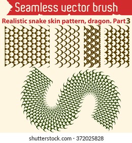 Vector seamless brush for Illustrator - realistic snake skin.