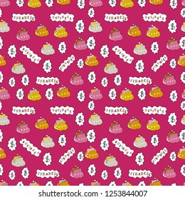 Vector. Seamless business pattern. Business pattern on purple, white and yellow background.