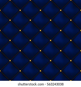 Vector seamless buttoned leather pattern vector. Upholstery or walls.