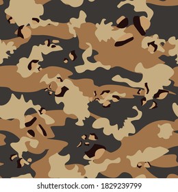 Diseño de patrones de fatiga del ejército militar y del desierto de camo sin fisuras