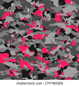 Vector seamless camo flecks tiger army fatigue pattern design