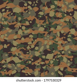 Vektornahtlose Tarnflecks Tigerarmee Ermüdungsmuster-Design