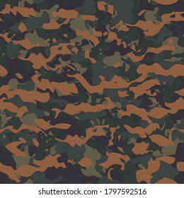 Vector seamless camo flecks tiger army fatigue pattern design