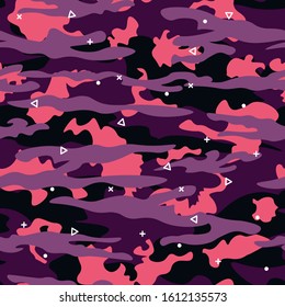 Vector seamless camo tiger stripe army fatigue pattern design