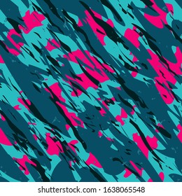 Vector Seamless Camo Tiger Stripe Army Fatigue Pattern Design