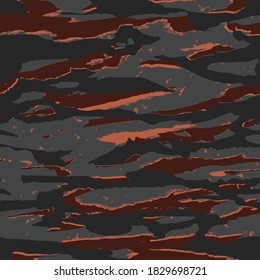 Vector seamless camo tiger stripe army fatigue pattern design