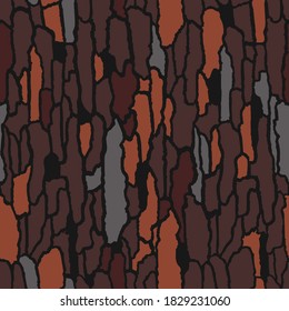 Vector seamless camo tree bark tiger army fatigue pattern design
