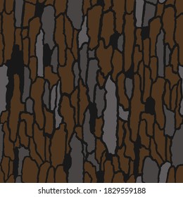 Vector seamless camo tree bark tiger army fatigue pattern design