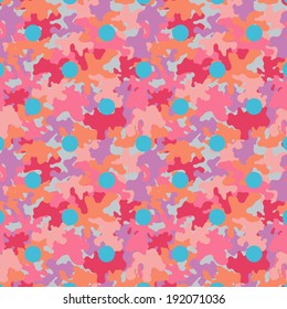 vector seamless camouflage and dots print